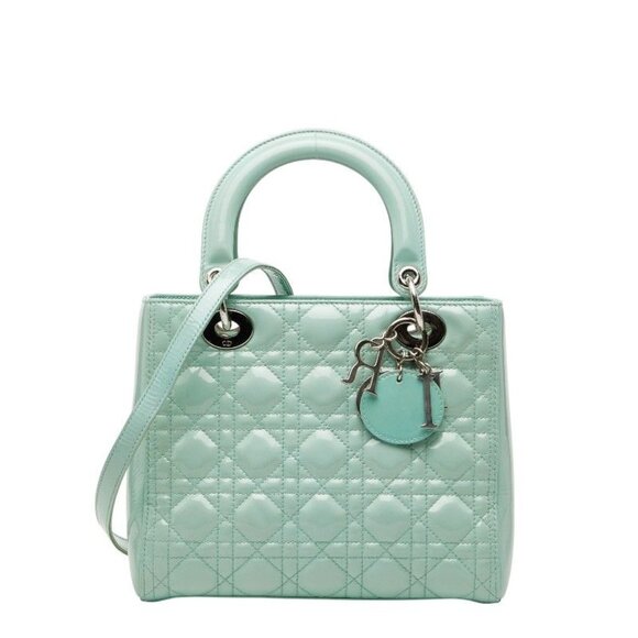 Dior Handbags - Dior Cannage 2-Way Shoulder Bag Mint Green